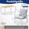 MeXo Gartenlounge-Set Gartenmöbel Set Aluminium Outdoor, (Garten-Essgruppe für 4 Personen, 5-tlg, mit Polywood Tisch & Auflagen), wetterfest für Terrasse & Garten Bild 2
