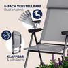 Casaria Gartenstühle 2er Set Grau Klappbar 6-fach Verstellbar Bild 4