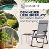 Casaria Gartenstühle 2er Set Grau Klappbar 6-fach Verstellbar Bild 2