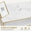 M MCombo Schreibtisch mit 3 Schubladen, Nageltisch aus Holz Metallgestell, Manikürtisch Marmor-Weiß Gold, Schminktisch ohne Spiegel Modern, Computertisch mit Regal Wohnzimmer, 43x108x125cm, 2420 Bild 2