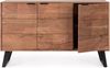 Sideboard Rasil aus Akazienholz, handgefertigte Front, modern, Natur, 130 cm breit Bild 2