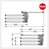 Hailo Secco Alu Line Handtuchhalter Handtuchauszug Aluminium 3 er Handtuchstange Bild 4
