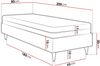 Boxspringbett Sauro Gold für Wandpaneel, Weiß, 80x200 cm Bild 3