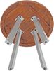 Esszimmertisch rund 120 cm Akazienholz nussbaumfarben silber SOPHIA 134962575 Bild 4