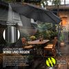 tillvex® Sonnenschirm verstellbar mit Kurbel, 360° drehbar, Polyester / Aluminium rot, Ø 300 cm Bild 4