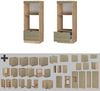 Mikrowellenschrank Fame-Line Eiche Paneel 60 cm offen Vicco Bild 5