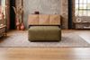 KAWOLA Polsterhocker CELESTE Hockerbank Leder camel 48 x 80 x 120 cm Bild 2