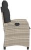vidaXL Gartensessel mit Kissen Verstellbar Hellgrau Poly Rattan 365214 Bild 5