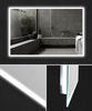 Alpenberger Badmöbel-Set Badezimmermöbel Badezimmer Schrank - Waschtisch mit Led Spiegel Bad, (Waschplatz mit Badspiegel Eckig, Waschbecken mit Unterschrank 100 cm Breit - Weiß), Badezimmerspiegel mit Beleuchtung Bild 4