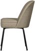 Esszimmerstuhl Vogue aus Bouclé-Stoff, modern gepolstert, beige, schwarzes Metallgestell Bild 2