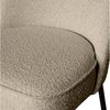 Esszimmerstuhl Vogue aus Bouclé-Stoff, modern gepolstert, beige, schwarzes Metallgestell Bild 4