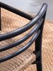 Gartenstuhl Aileti aus Teakholz, modernes Design, stapelbar, natur schwarz, für draußen Bild 2