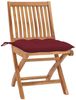 vidaXL Klappbare Gartenstühle mit Kissen 4 Stk. Massivholz Teak 3072831 Bild 2