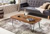 Couchtisch BAGLI Massiv-Holz Sheesham 115 cm breit Wohnzimmer-Tisch Design Metallbeine Landhaus-Stil Beistelltisch Bild 3