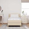 vidaXL Boxspringbett mit Matratze mit Kopfteil Creme 90 x 190 cm Stoff 3340127 Bild 3