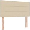 vidaXL Boxspringbett mit Matratze mit Kopfteil Creme 90 x 190 cm Stoff 3340127 Bild 5