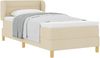 vidaXL Boxspringbett mit Matratze mit Kopfteil Creme 90 x 190 cm Stoff 3340127 Bild 2