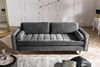 Modernes 3er Sofa 220cm COMFORT grau Samt Federkern Design Elegant Bild 3