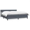 vidaXL Boxspringbett mit Matratze Dunkelgrau 180x210 cm Samt 3316318 Bild 2
