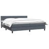 vidaXL Boxspringbett mit Matratze Dunkelgrau 180x210 cm Samt 3316318 Bild 3