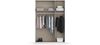 rauch Kleiderschrank Alba, Drehtürenschrank, Garderobenschrank, 3-türig, mit 2 Kleiderstangen und 2 Einlegeböden, Farbe Grau metallic, Schwarz, Griffstange Grau metallic, Schwarz, 136x197x54cm Bild 5