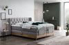 Belanoti Boxspringbett EON (Boxspringbett 180x200 elektrisch verstellbar Bett 180x200 mit Motor, 7-Zonen Taschenfederkern Matratze inklusive Visco Topper), in der Farbe Hellgrau H2/H3 Polsterbett Motorbett mit Eiche Bild 1