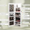 Schmuckschrank mit Ganzkörperspiegel & 3-farbigen Lichtern an der Wand/Tür Weiß Bild 3