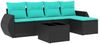 vidaXL 6-teiliges Gartensofa-Set mit Kissen, schwarzes Polyrattan 3221296 Bild 2