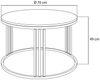 Lookway Couchtisch LORI LEVANTO mit weißem und schwarzem Gestell (1x Couchtisch), Durchmesser: ⌀70 cm Bild 4