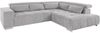 COTTA Ecksofa Orion L-Form, mit Ottomane, inklusive verstellbarer Kopfstützen und 5 Nierenkissen Bild 3