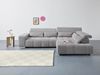 COTTA Ecksofa Orion L-Form, mit Ottomane, inklusive verstellbarer Kopfstützen und 5 Nierenkissen Bild 5