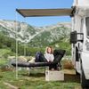 Klappbarer Camping Liegestuhl mit Verstellbarer Rückenlehne Schwarz Bild 2