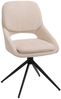 6er-Set Esszimmerstuhl HWC-N73, Küchenstuhl, drehbar Auto-Return, Stoff/Textil Chenille (490g/m²) Öko-Tex ~ creme-beige Bild 5