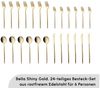Karaca Besteck-Set Bella Besteck-Set 30tlg, 6 Personen, Edelstahl Tafelbesteckset, Gold (24-tlg), 6 Personen, 18/10 Edelstahl, bruchfest rostfrei Bild 2