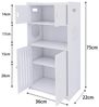 JEOBEST Badkommode Freistehende Bodenschränke, Beistellschrank, Aufbewahrungsschrank, Platzsparendes Badmöbel, Weiß 75x22x36cm Bild 4