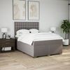 vidaXL Boxspringbett mit Matratze Taupe 140x200 cm Stoff 3292829 Bild 4