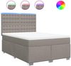 vidaXL Boxspringbett mit Matratze Taupe 140x200 cm Stoff 3292829 Bild 2