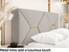 MEBLINI Polsterbett 140x200 ohne Lattenrost ohne Matratze – LIZZY – Taupe Samt – Doppelbett ohne Bettkasten - Stauraumbett - Kopfteil Bett ohne Stauraum Bild 4