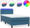 vidaXL Boxspringbett mit Matratze & LED Dunkelblau 80x210 cm Samt 3316669 Bild 2
