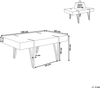 Couchtisch dunkler Holzfarbton rechteckig 60x100 cm ADENA Bild 2