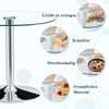 Bistrotisch mit Glasplatte & Metallgestell, Ø 85x76 cm, transparent/silber Bild 5