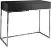 AX LIVING Schminktisch Schwarz Lortie 100 cm Schubladen Chrom-Gestell Bild 2