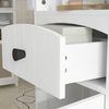 Badezimmerschrank aus Spanplatte mit Schublade & 3 Regalen, 34 x 24 x 170,5 cm, Weiß Bild 3