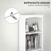 Badezimmerschrank aus Spanplatte mit Schublade & 3 Regalen, 34 x 24 x 170,5 cm, Weiß Bild 4