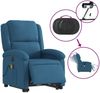 vidaXL Massagesessel mit Aufstehhilfe Elektrisch Blau Samt 3204343 Bild 5
