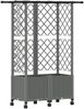 vidaXL Hochbeet mit Rankgitter und Dach Hellgrau 124 x 40 x 142 cm PP 3423040 Bild 2