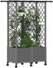 vidaXL Hochbeet mit Rankgitter und Dach Hellgrau 124 x 40 x 142 cm PP 3423040 Bild 3