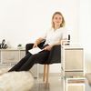 Relaxdays Regalsystem, 3 Schubladen, Metall & Holz weiß / Stoff beige, 53 x 40 x 48 cm Bild 3