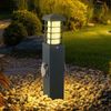RGB LED Wegeleuchte, 2 Steckdosen, Edelstahl, H 45,5 cm Bild 3