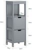 SoBuy FRG127-SG Badunterschrank, MDF, Lackiert, Grau, 30 x 90 x 30 cm Bild 3